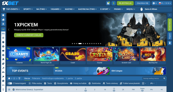 Wejdź na stronę 1xbet