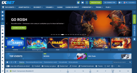 Visitez le site 1xbet