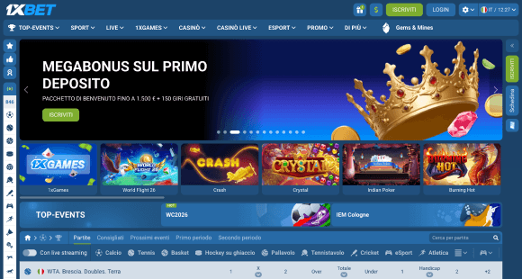 Visita il sito di 1xbet