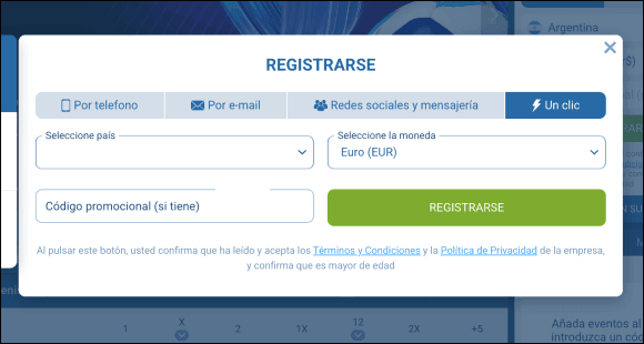 Registra una cuenta